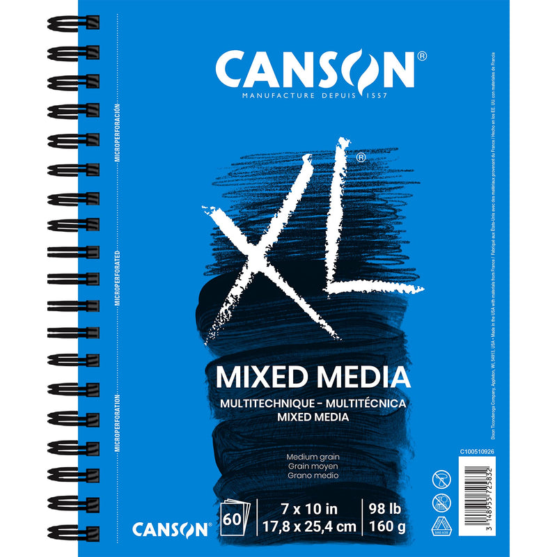Canson 100510926 XL Mix Media Paper Pad, 98 Pound, 7 x 10 Inch, 60 Sheets - NewNest Australia