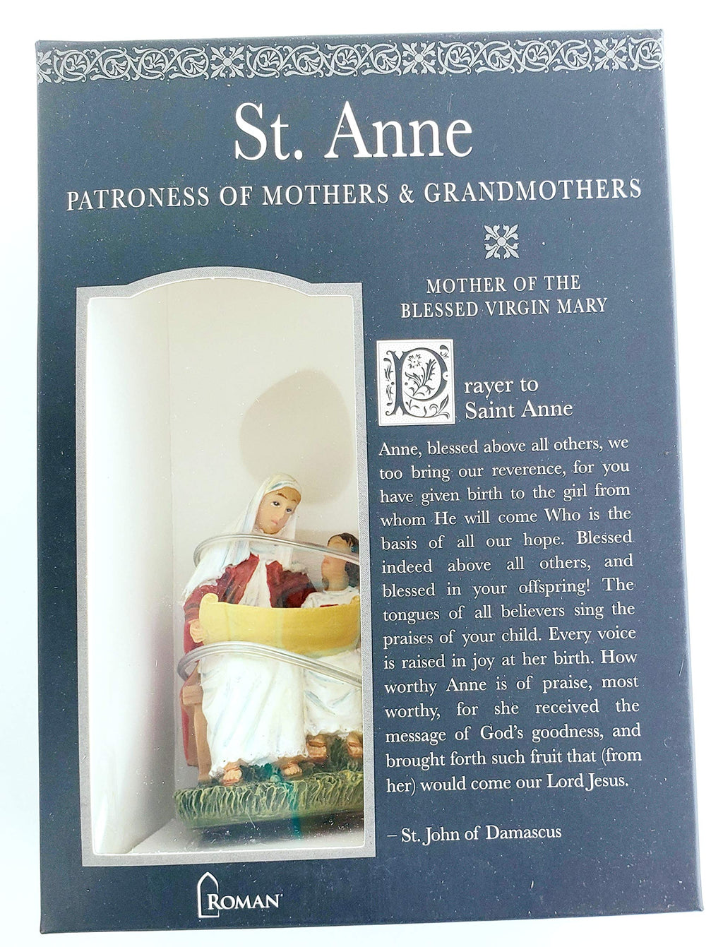 NewNest Australia - Roman, Inc. St. Anne Figure and Prayer Card Sacrament Catholic 