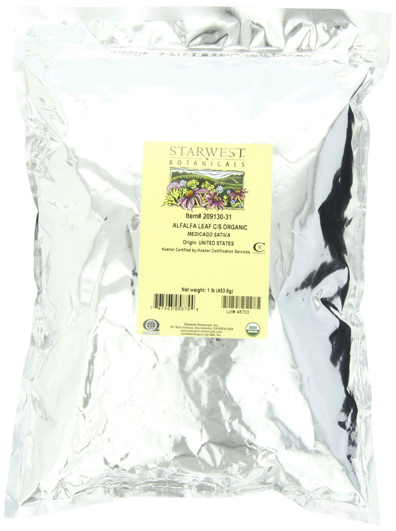 Starwest Botanicals Organic Alfalfa Leaf Cut, 1-pound Bag - NewNest Australia