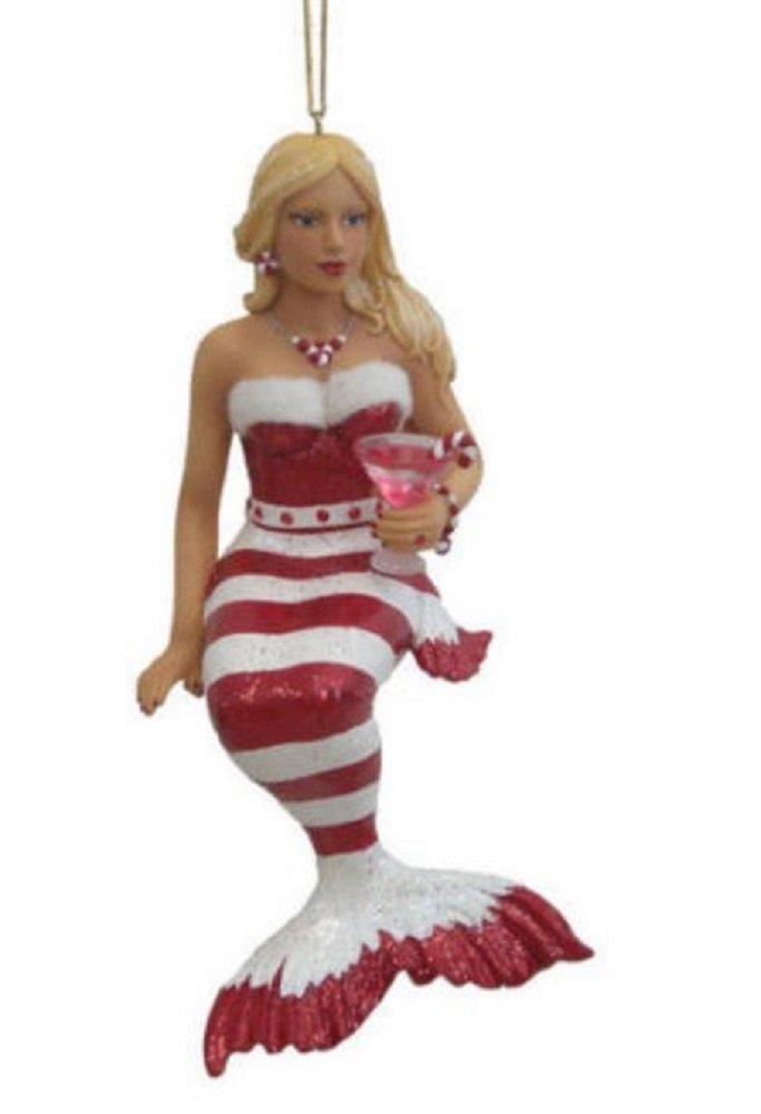 NewNest Australia - December Diamonds Nautical Mermaid Beauty Peppermint Holiday Ornament 