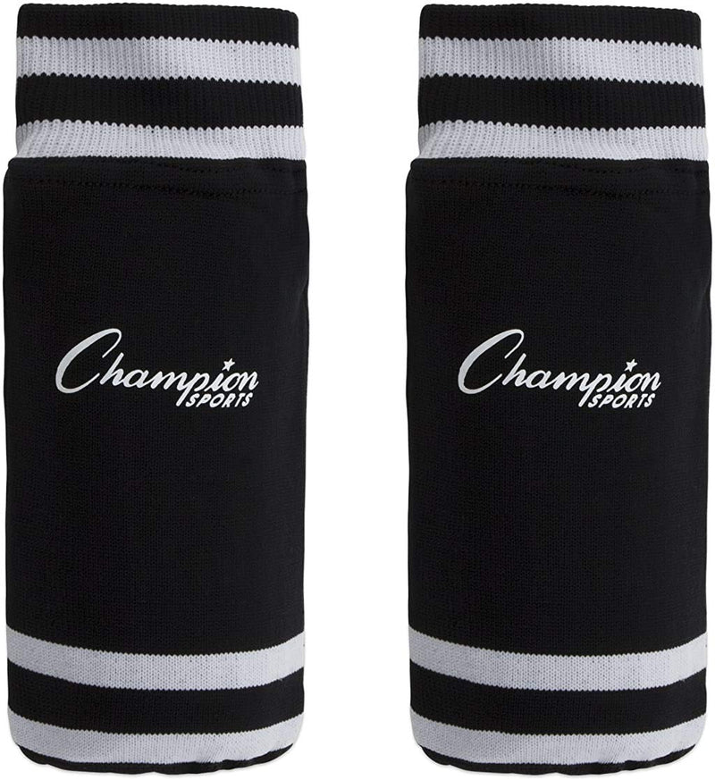 Champion Sports Youth Sock Style Soccer Shin Guards Black Small (Ages 4-6) - NewNest Australia