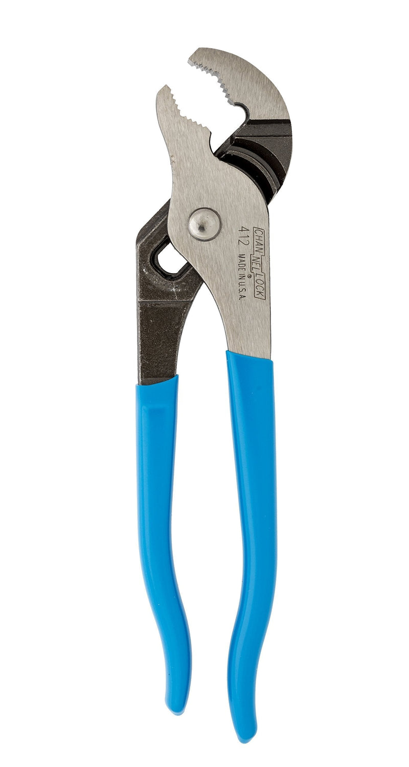 CHANNELLOCK 412 6.5-inch V-Jaw Tongue & Groove Pliers | Made in USA | 0.94-inch Jaw Capacity | Forged High Carbon Steel | More Points of Contact on Round Stock , Polished - NewNest Australia