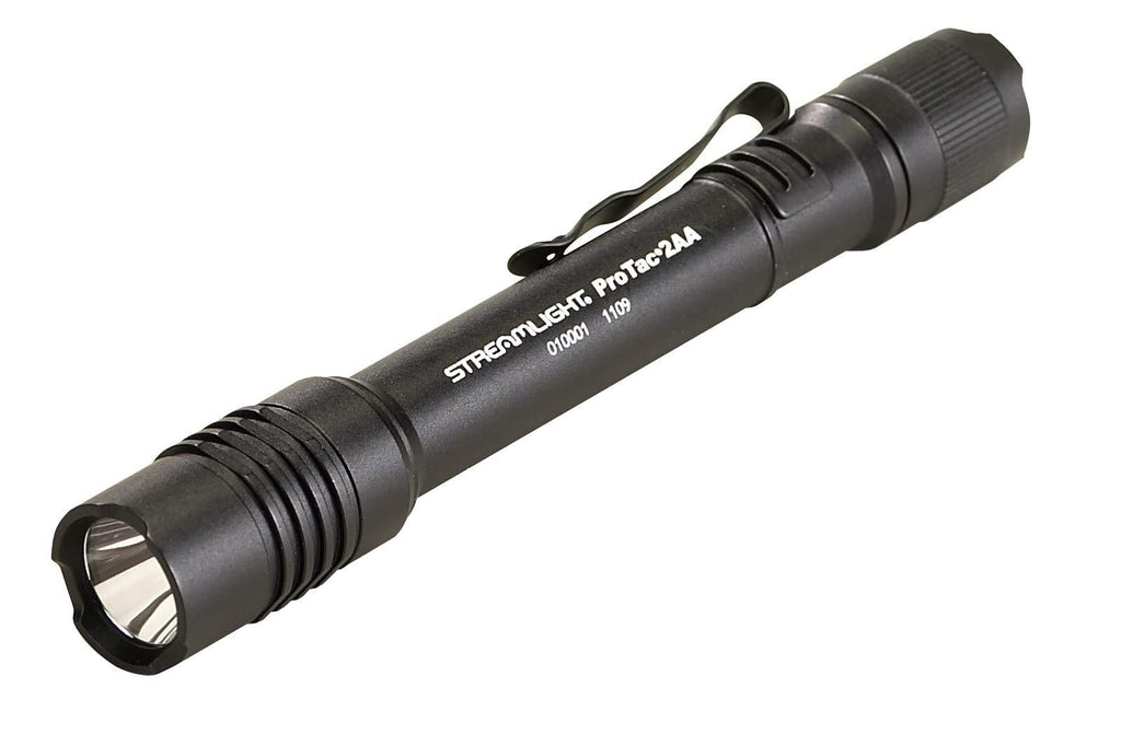 Streamlight 88033 ProTac 2AA 250 Lumen Professional Tactical Flashlight with High/Low/Strobe w/ 2 x AA Batteries - 250 Lumens Black Protac 2AA, 250 Lumens Light - NewNest Australia