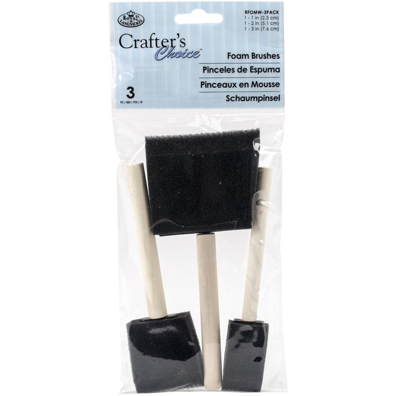 ROYAL BRUSH RFOMW-3P Foam Brush, 3-Pack Darkassorted, 1", 2" & 3" 1", 2" & 3" - NewNest Australia