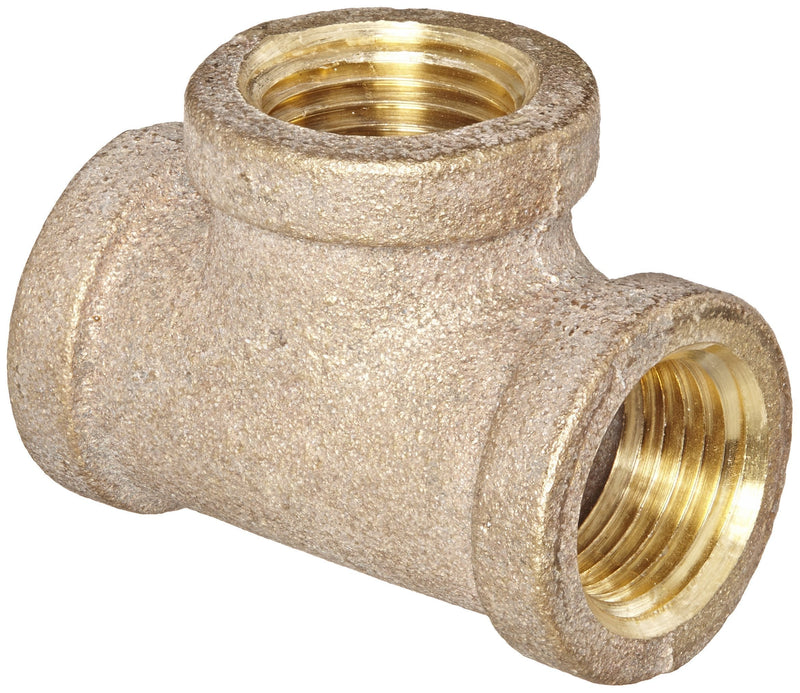 Anderson Metals 38101 Red Brass Pipe Fitting, Tee, 3/8" x 3/8" x 3/8" Female Pipe - NewNest Australia