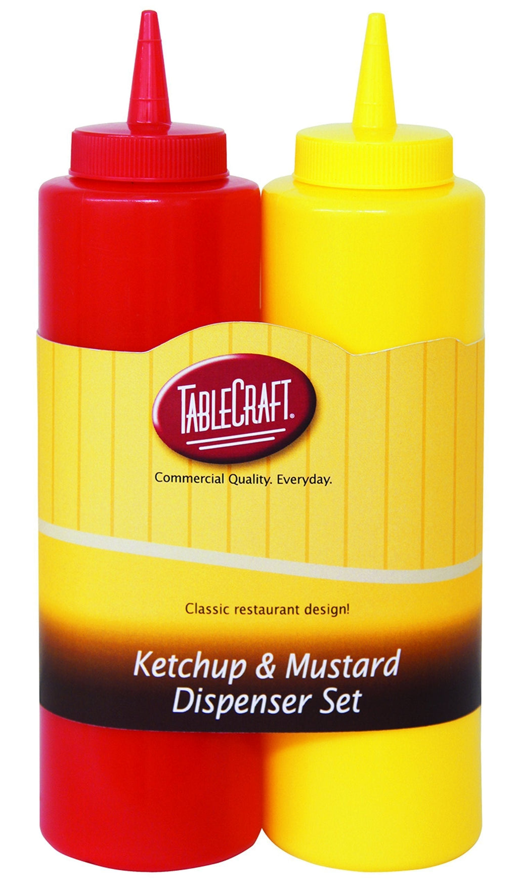 NewNest Australia - TableCraft 112KM Nostalgia 2-Piece Ketchup and Mustard Dispenser Set, 12-Ounce 1 PACK Red/Yellow 