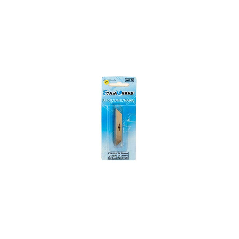 Logan Graphics FoamWerks Replacement Blades C 20 Pk-Fits the Straight Cutter, Straight/Bevel Cutter, Rabbet Cutter, and V-Groove Cutter Standard - NewNest Australia