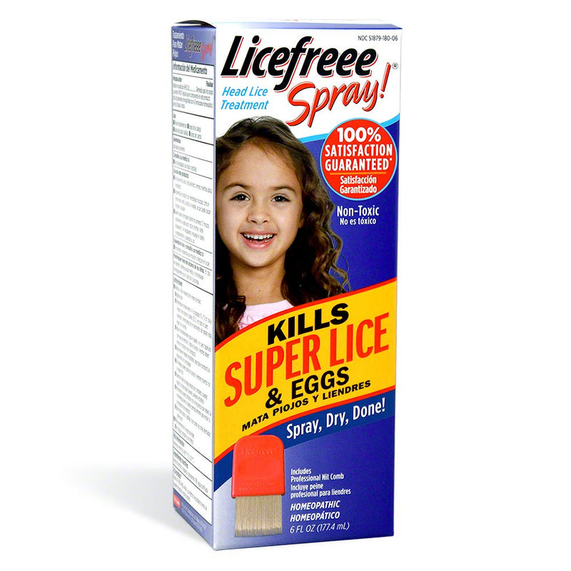 Tec Labs Licefreee Spray Head Lice Spray - Includes Professional Metal Nit and Lice Comb, 6 Fl Oz (Pack of 1) - NewNest Australia