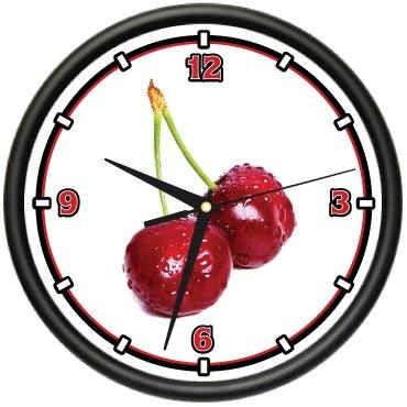 NewNest Australia - Cherries Wall Clock Kitchen Cherry Decor Lover New Gift 