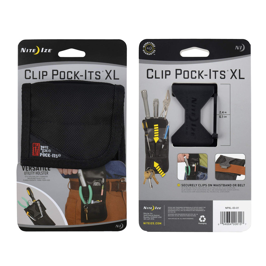 Nite Ize Clip Pock-Its XL Utility Holster, Tool Belt With Strong Clip For Holding Multi Tools, Flashlights, Keys, + Other Necessities - NewNest Australia