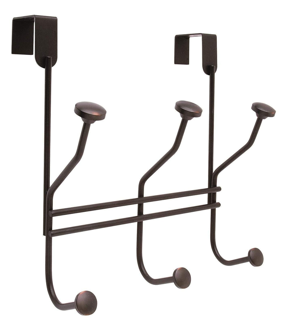 NewNest Australia - 3 Hook Oil-Rubbed Bronze Over-The-Door Hook Rack 