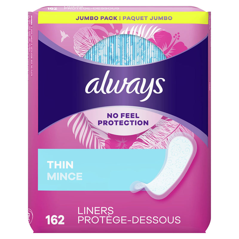 Always Thin Daily Wrapped Liners, Unscented, 162 count - NewNest Australia