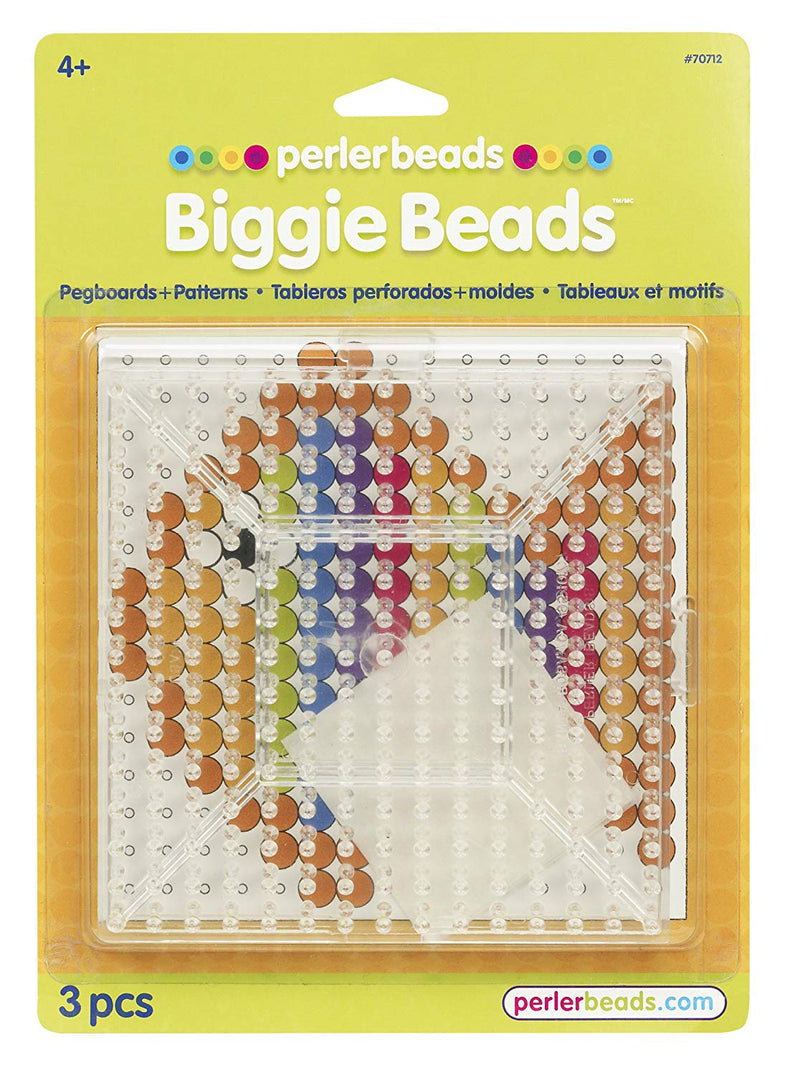 Perler Beads Biggie Beads Pegboards for Kids Crafts, 3 pcs Multicolor - NewNest Australia