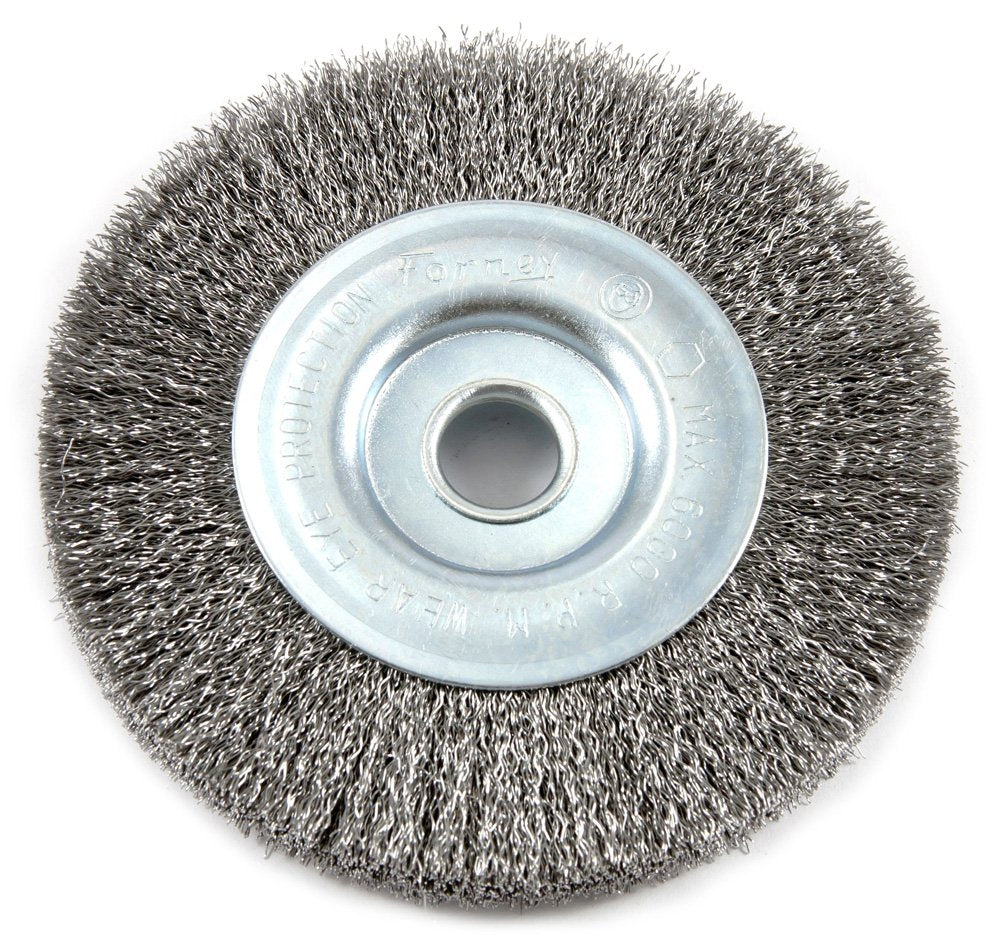Forney 72744 Wire Wheel Brush, Fine Crimped with 1/2-Inch Arbor, 4-Inch-by-.008-Inch - NewNest Australia
