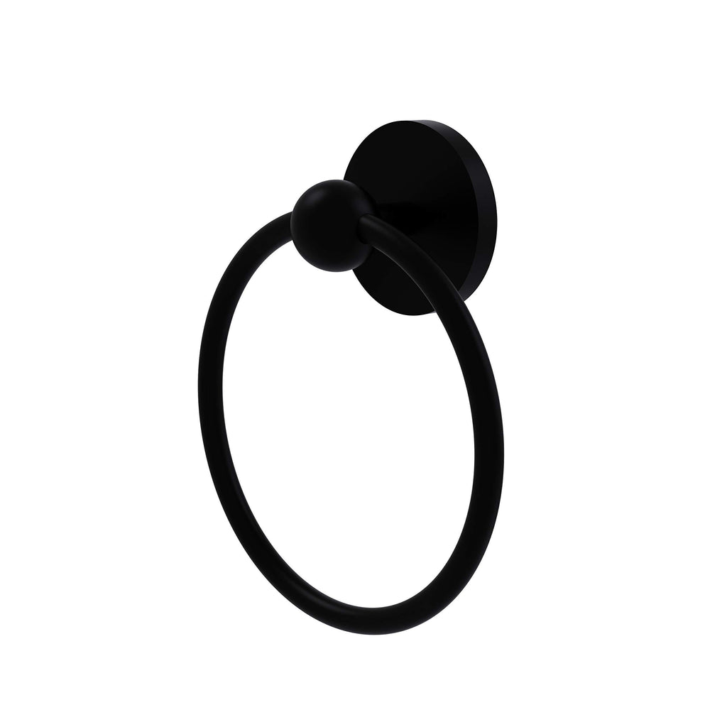 Allied Brass 1016 Skyline Collection Towel Ring, Matte Black - NewNest Australia