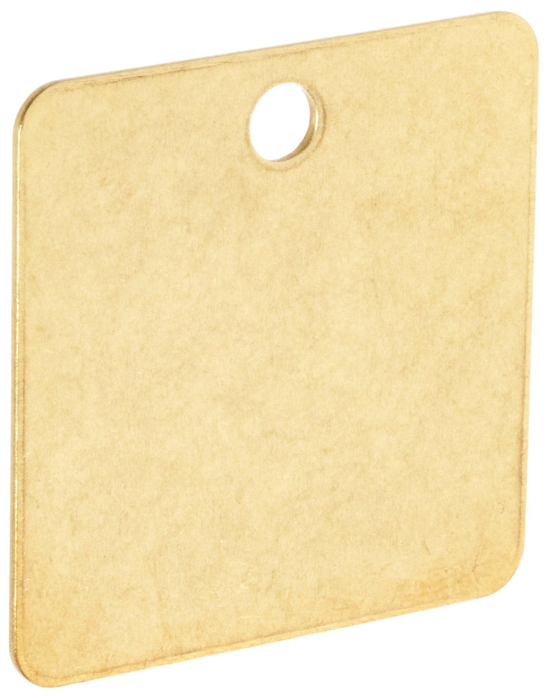 Brady 23212 1-1/2" Diameter B-907 Brass Square Blank Brass Valve Tags (Pack Of 25) - NewNest Australia