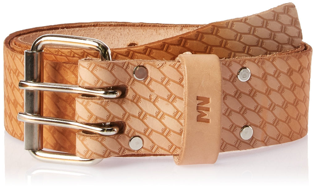 McGuire-Nicholas 2" Roller Buckle Saddle Leather Belt, XL 44-54" Waist Size , Natural - 960-XL - NewNest Australia