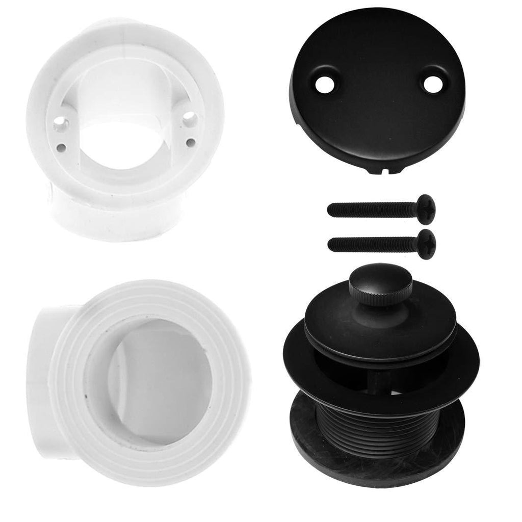 Westbrass Twist & Close Sch. 40 PVC Plumber's Pack with Two-Hole Elbow, Matte Black, D542-62 - NewNest Australia