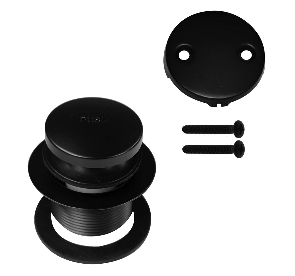 Westbrass Tip Toe Tub Trim Set with Two-Hole Overflow Faceplate, Matte Black, D93-2-62 1 Pack - NewNest Australia