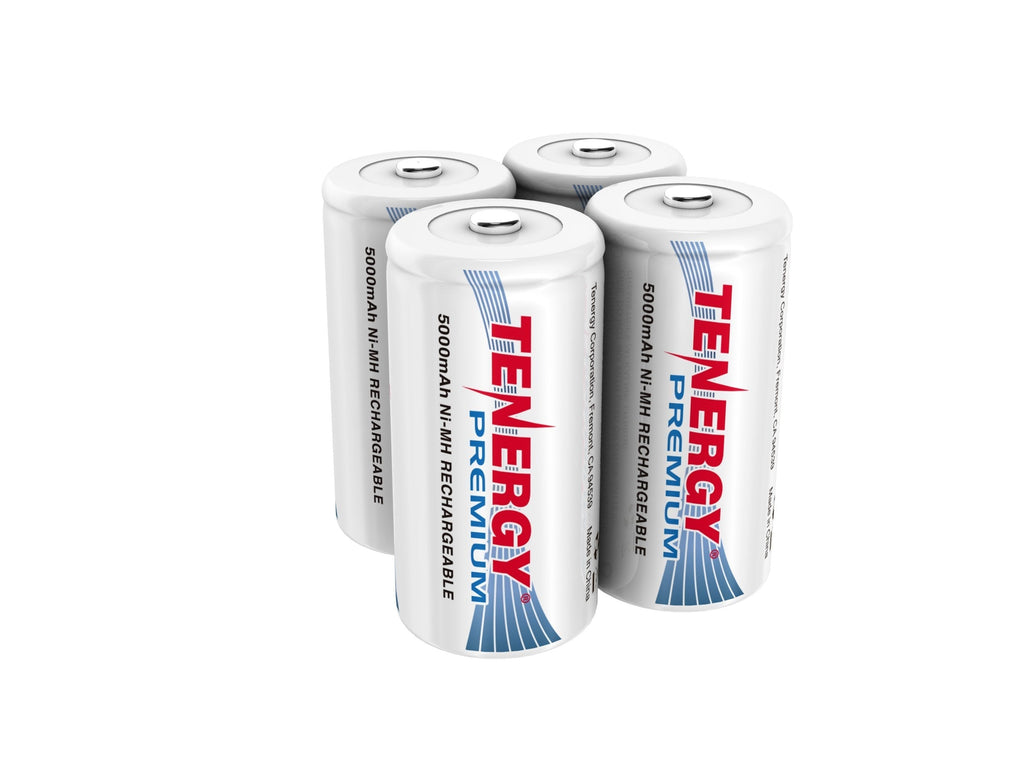 Tenergy Premium Rechargeable C Batteries, High Capacity 5000mAh NiMH C Size Battery, C Cell Battery, 4-Pack 4 pcs - NewNest Australia