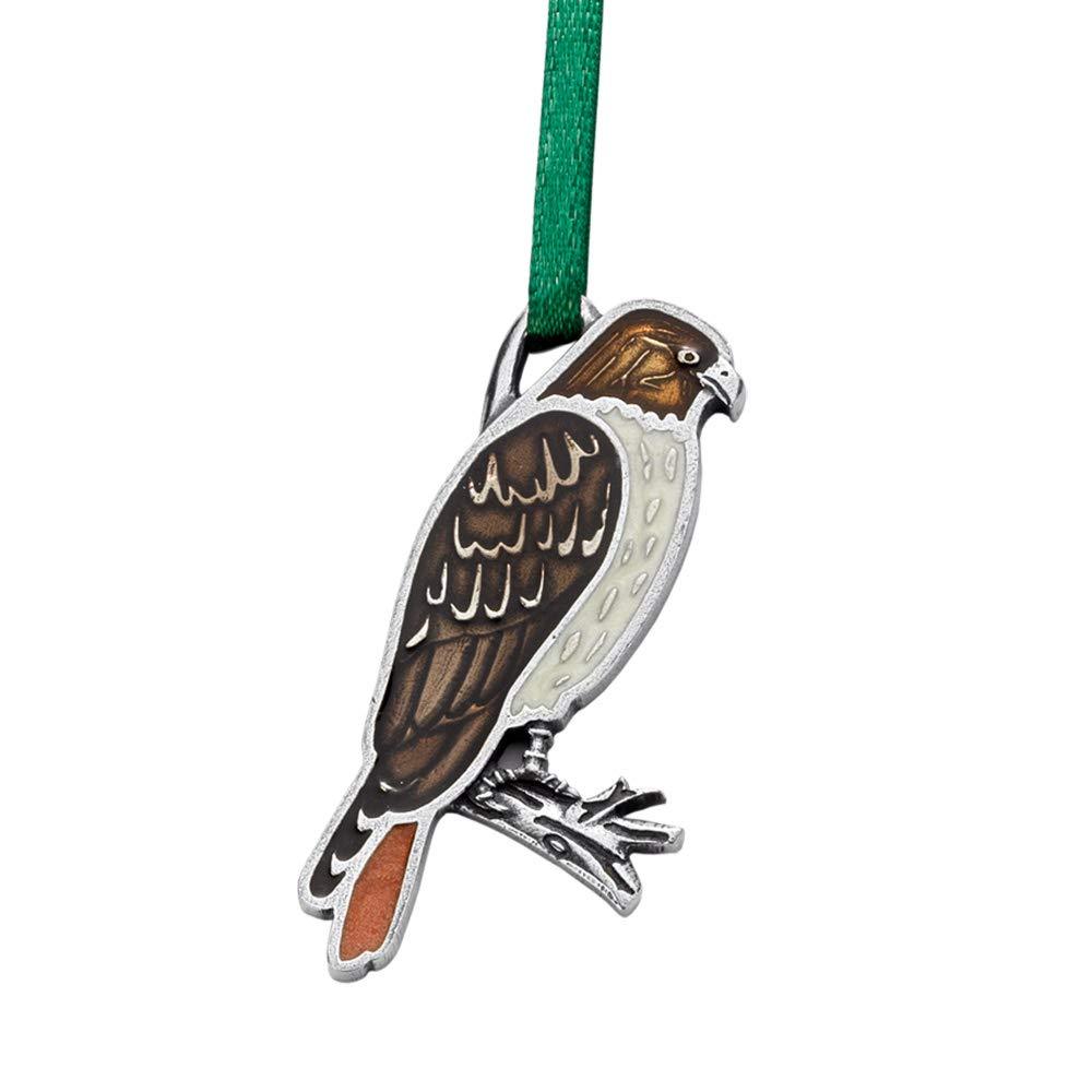 NewNest Australia - DANFORTH - Red-Tailed Hawk Pewter Ornament - 1 15/16 Inches High - Handcrafted - Made in The USA 