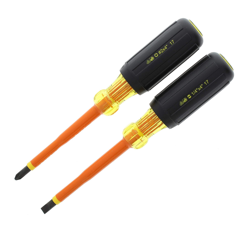 Ideal Industries Ins. Screwdriver Set, Slot/Phillips, 2 Pc, Orange, 35-9305 - NewNest Australia