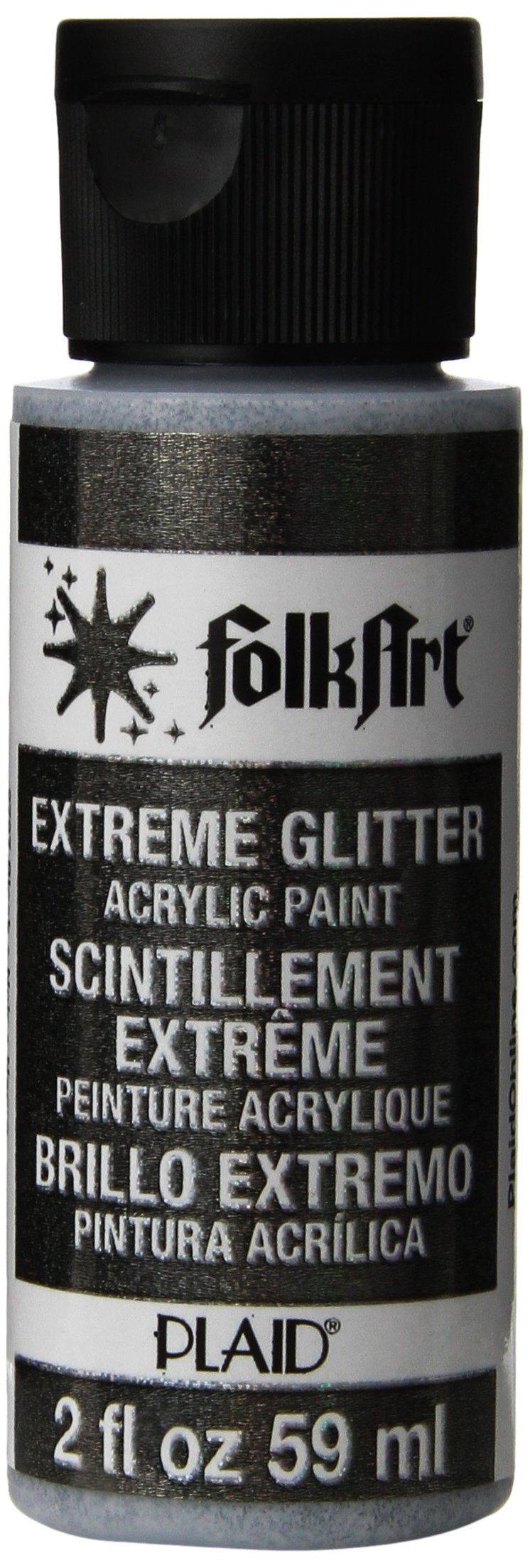 FolkArt Extreme Glitter Acrylic Paint in Assorted Colors (2 oz), 2797, Black - NewNest Australia