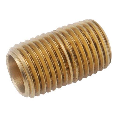 Anderson Metals Red Brass Pipe Fitting, Nipple, 3/8" x 3/8" Male Pipe, 1" Length 3/8" x 3/8" - NewNest Australia