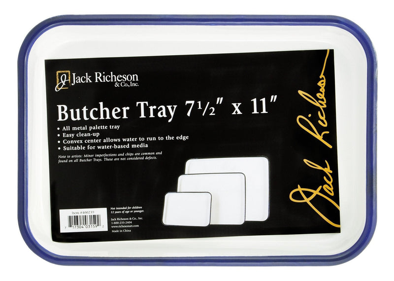 Jack Richeson Butcher Tray Palette, 7 x 11 in, Porcelain On Steel, White - - NewNest Australia