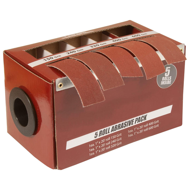 Boxed Multi-Roll Assorted Abrasive Rolls For Wood Turners, Furniture Repair, Woodworkers, Metal Workers and Automotive Body Work In Assorted Grits, Includes 150, 240, 320, 400 and 600 Grit Rolls 1 Dispenser Box with All 5 Grits - NewNest Australia