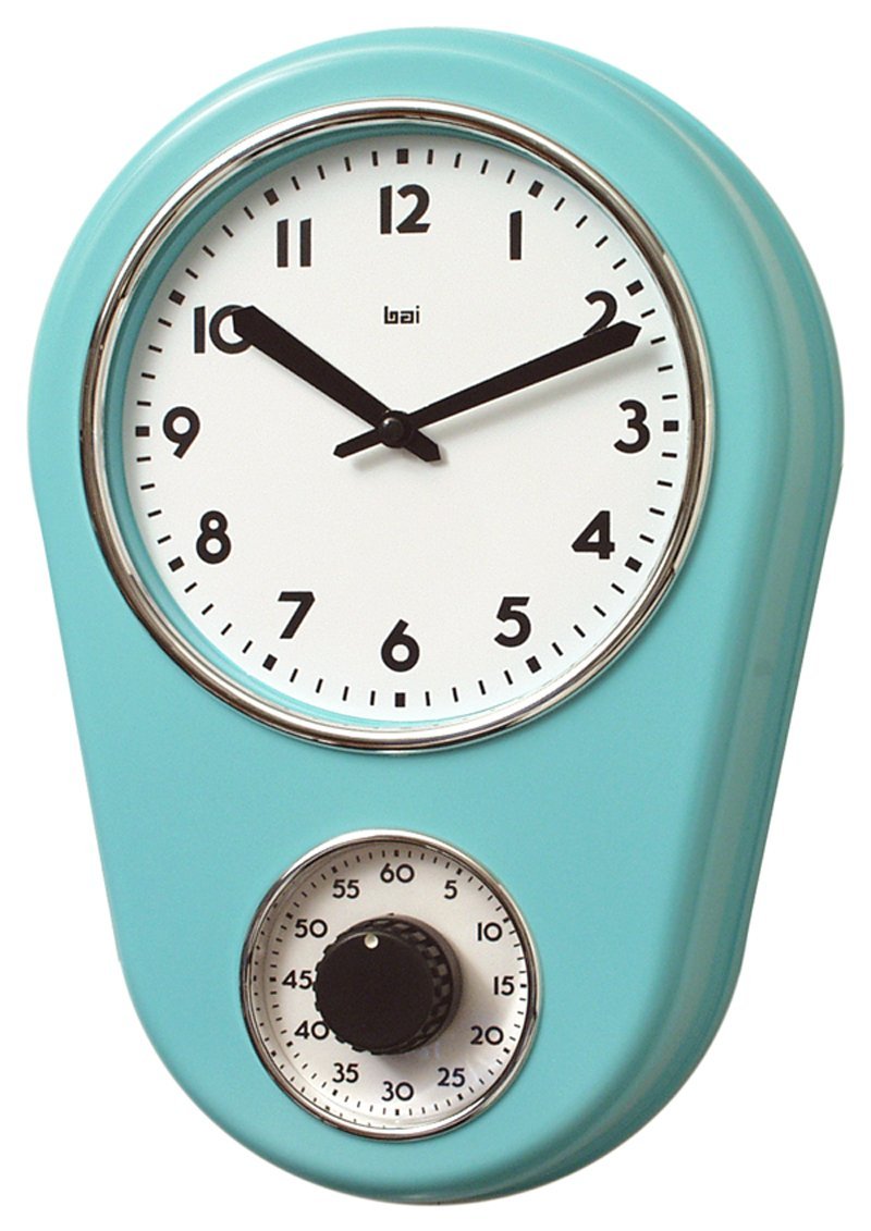 NewNest Australia - Bai 280.TU Retro Kitchen Timer Wall Clock, Turquoise 
