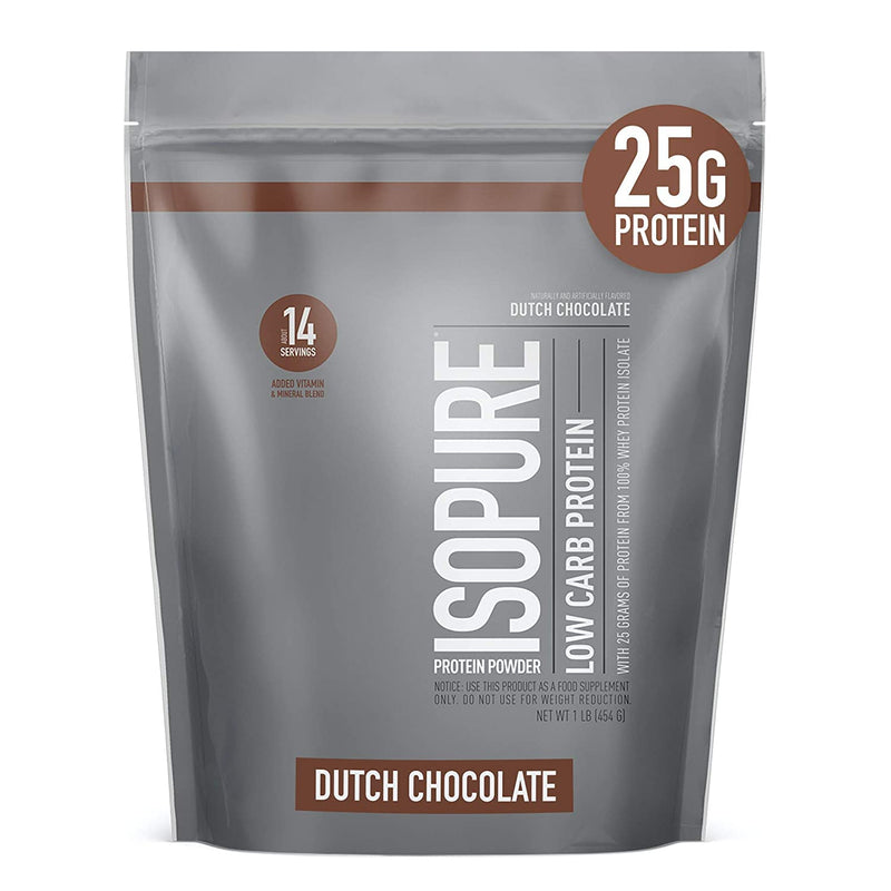 Isopure Low Carb, Vitamin C and Zinc for Immune Support, 25g Protein, Keto Friendly Protein Powder, 100% Whey Protein Isolate, Flavor: Dutch Chocolate, 1 Pound (Packaging May Vary) 1 Pound (Pack of 1) - NewNest Australia