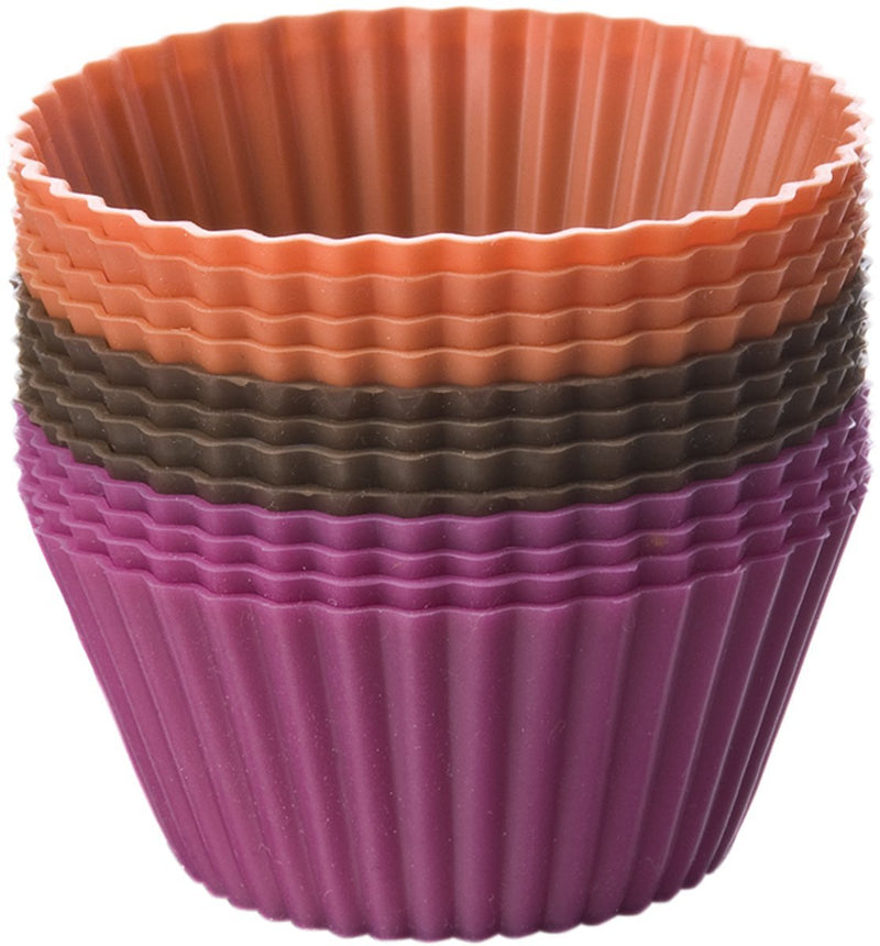NewNest Australia - Chicago Metallic Silicone Baking Cups, Multi Color Set of 12 Baking Cups 