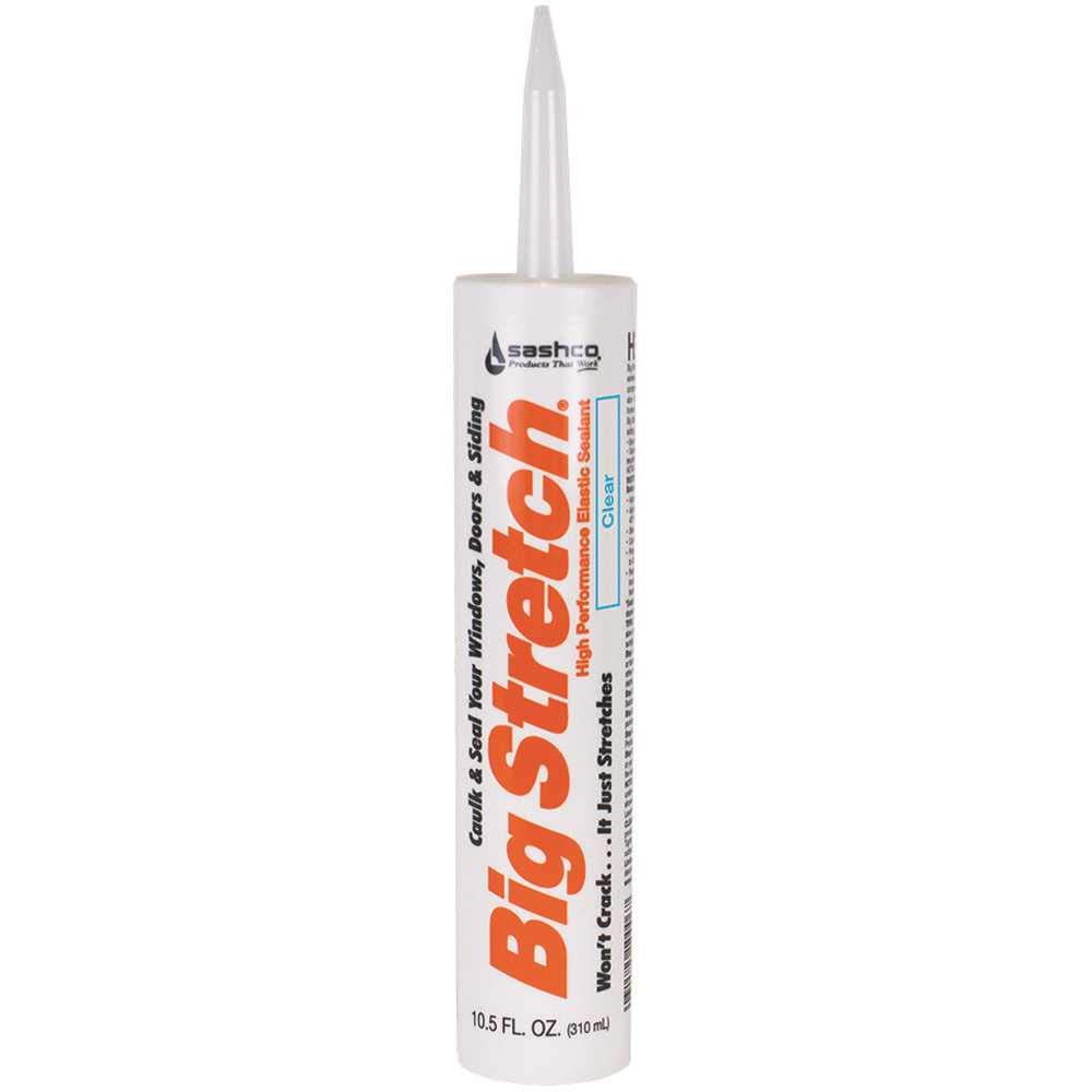 Sashco 10006 100 Percent Acrylic Latex Big Stretch High Performance Caulk, 10.5oz Cartridge, Clear - NewNest Australia