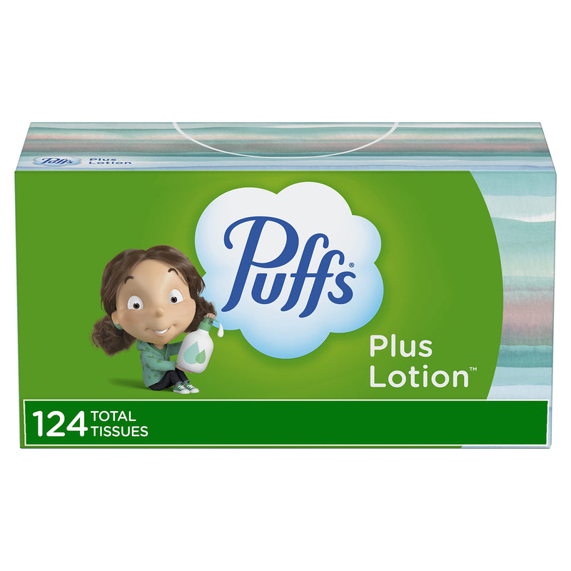 Puffs Plus Lotion Facial Tissues, 1 Family Box, 124 Tissues per Box - NewNest Australia
