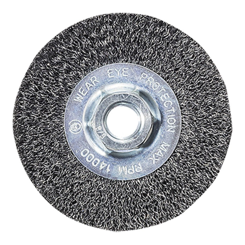 Mercer Industries 187010 Crimped Wire Wheel, 4" x 1/2" x 5/8"-11, For Angle Grinders .014 Carbon Steel - NewNest Australia