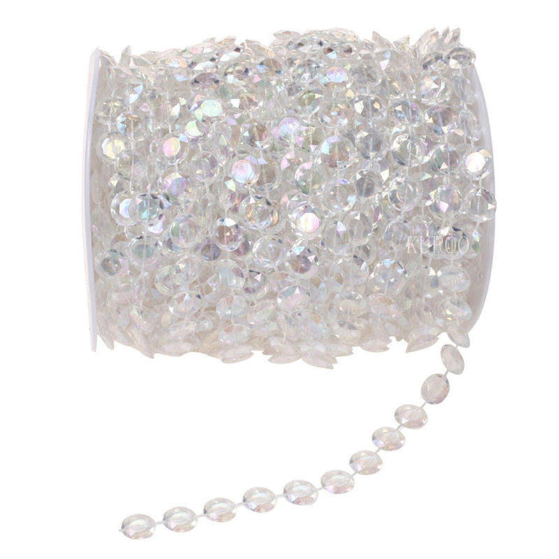 KUPOO 99 ft Clear Crystal Like Beads by The roll - Wedding Decorations (Colorful) - NewNest Australia