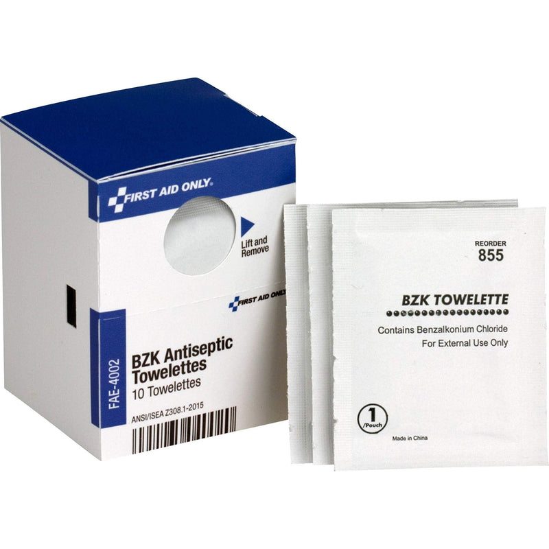 First Aid Only - FAE-4002 Sting Free Antiseptic Cleansing Wipes, 10 Count - NewNest Australia