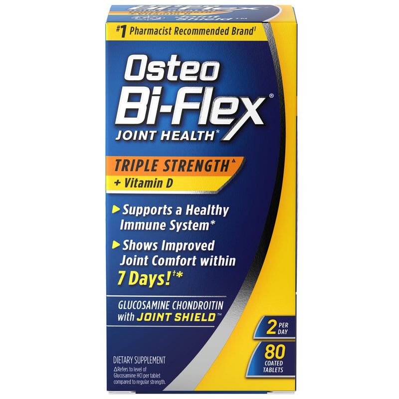 Osteo Bi-Flex Triple Strength(5) with Vitamin D Glucosamine Chondroitin Joint Health Supplement, Coated Tablets, 80 Count 80 Count (Pack of 1) - NewNest Australia