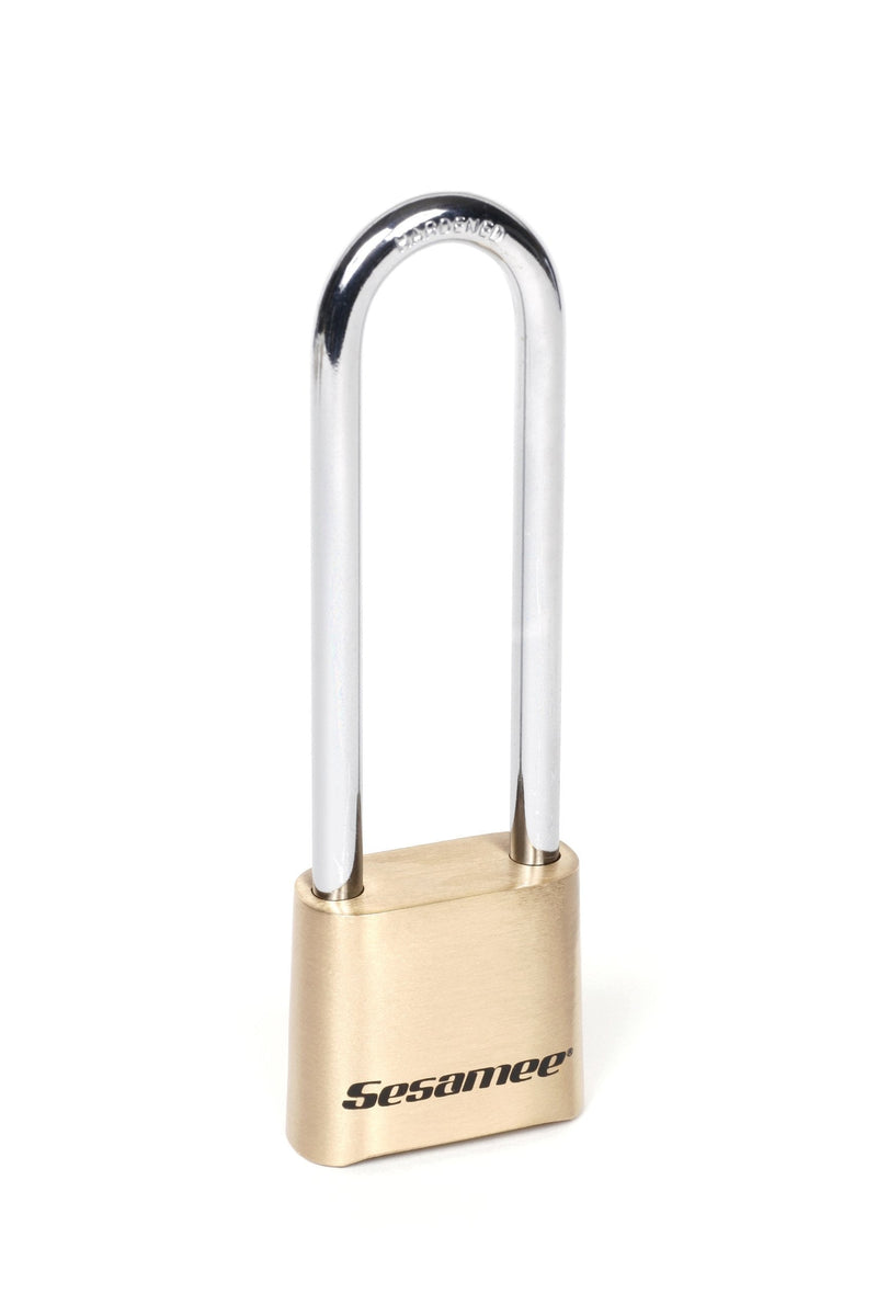 Sesamee K440 4 Dial Bottom Resettable Combination Brass Padlock with 4-Inch Hardened Steel Shackle and 10,000 Potential Combinations - NewNest Australia