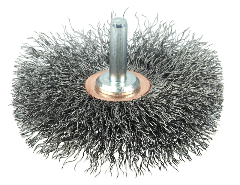 Weiler 17616 3" Narrow Face Stem-Mounted Crimped Wire Wheel, .0118" Steel Fill, 1/4" Stem, Made in the USA 0.0118 Wire Size - NewNest Australia