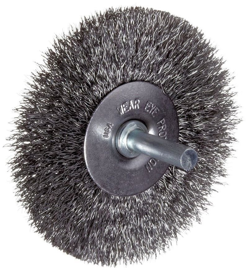 Weiler 36059 Vortec Pro, 3" Diameter, 0.008" Wire Size, Carbon Steel Bristles, Crimped Wire Wheel Brush - NewNest Australia