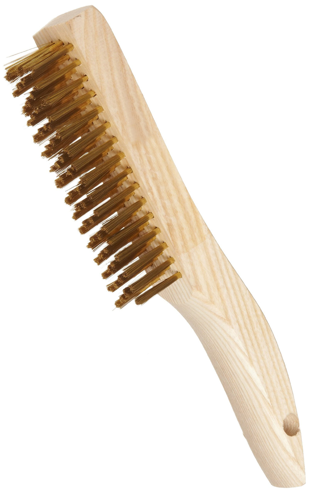 Weiler 44119 0.006" Wire Size, 5" Brush Length, 10" X 1-1/8" Block Size, 4 x 18 No. Of Rows, Brass Bristles, Hardwood Block, Plater's Scratch Brush, Made in the USA 10" x 1-1/8" .006 Brass Wire - NewNest Australia