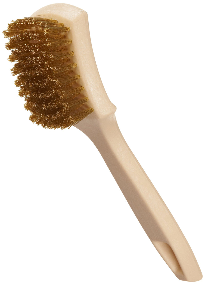 Weiler 99593 Tire Cleaning Brush, 0.008" Wire Size, 8-1/2" x 2-9/16" Block Size, 8 x 9 Rows, Brass Fill, Foam Block, Made in the USA 8-1/2" x 2-9/16" - NewNest Australia