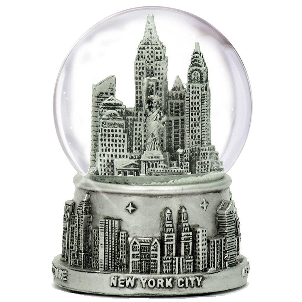 NewNest Australia - 3.5" Silver Lined New York City Snow Globe 65mm NYC Souvenir Snow Globes 