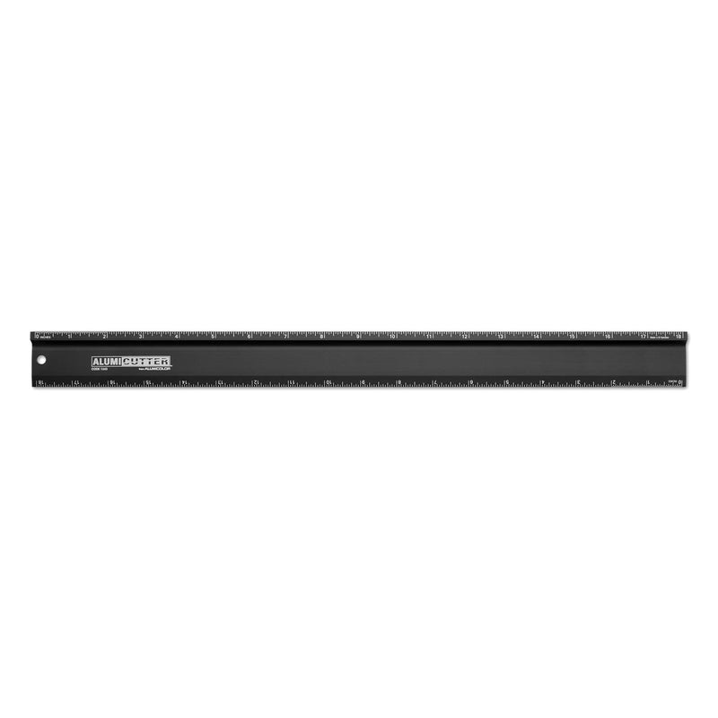 Alumicolor AlumiCutter Aluminum Steel Edge for Office, School, Engineering and Framing, Black 12IN - NewNest Australia