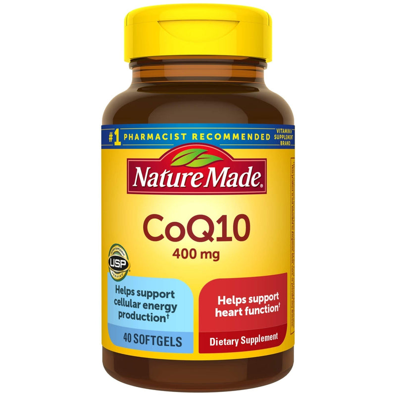 Nature Made CoQ10 400 mg, Dietary Supplement for Heart Health and Cellular Energy Production, 40 Softgels, 40 Day Supply - NewNest Australia