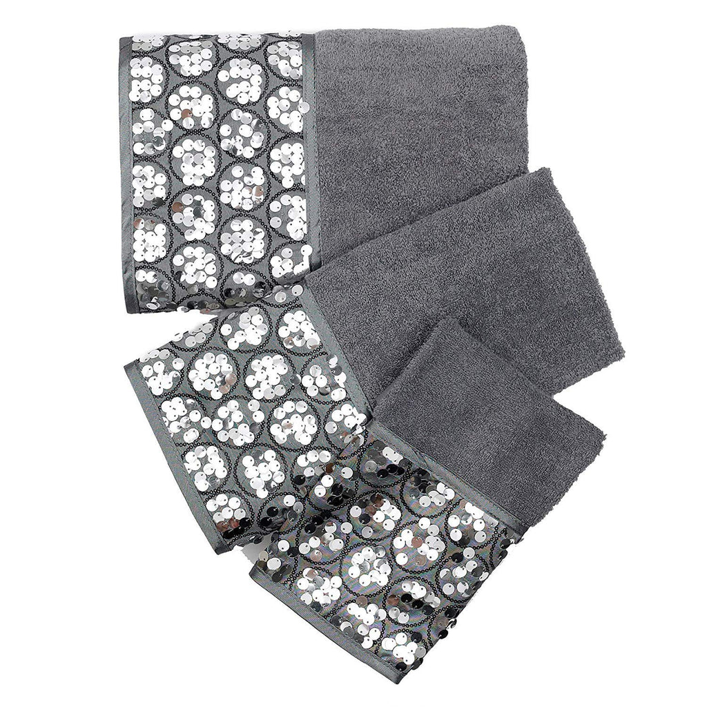 Popular Bath Bath Towels, Sinatra Collection, 3-Piece Set, Silver Towel Set - NewNest Australia