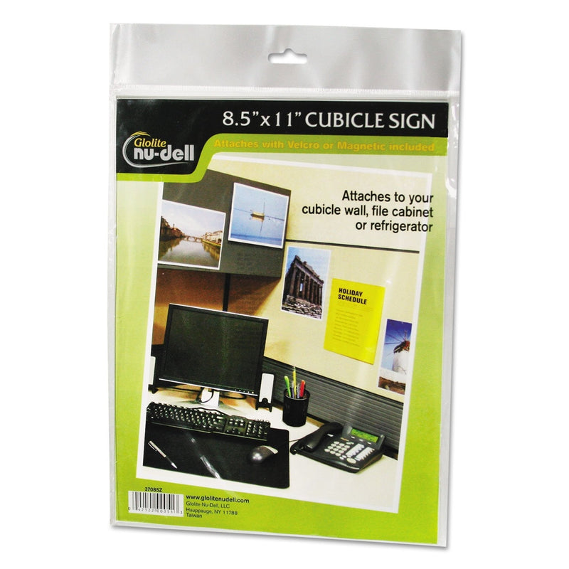 Nudell Cubicle Sign Holder, Clear, 11" x 8.5" x 11.5" - NewNest Australia