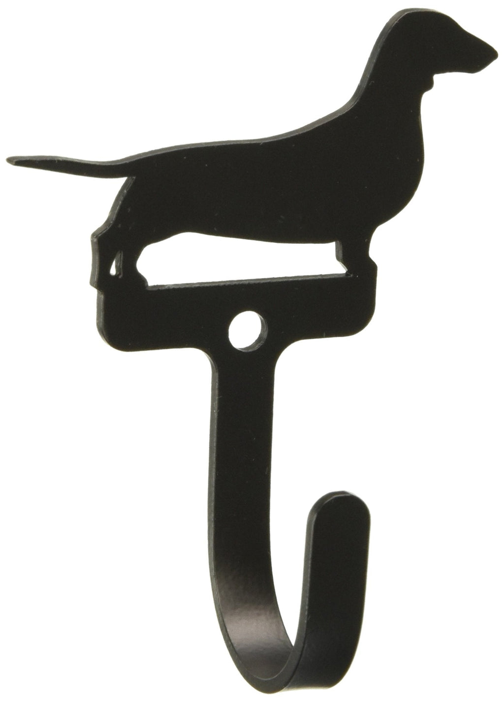 NewNest Australia - Village Wrought Iron Village Dachsund Black Wrought Iron Small Wall Hook 